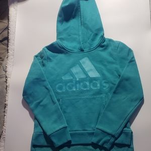 Girls Blue Adidas Pullover Hoodie